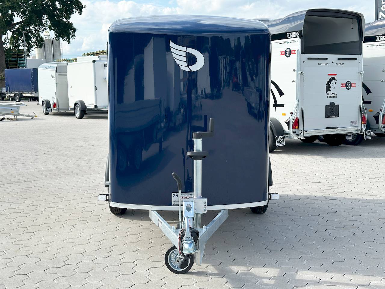 Cheval Liberté Debon C255 V2 Alu – 1300 kg dunkelblauer Kastenanhänger mit Seitentür