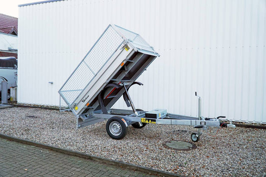 Cheval Liberté Debon PW0 Lux – 1500 kg Heckkippanhänger mit Gitteraufsatz – 250 x 160 x 90 cm – Elektrische Pumpe