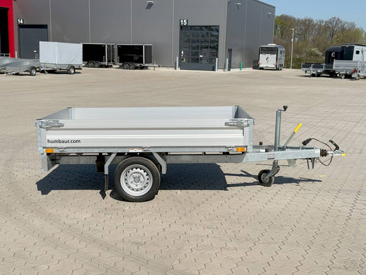Humbaur HU 152314 – angehoben – 1,5 t – 2,3 m x 1,4 m x 0,3 m – gebremst – verzinkt