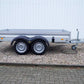 Humbaur ha 253015 – Flachaufbau – 2,5 t – 3,03 m x 1,5 m x 0,35 m – Frontklappe – gebremst
