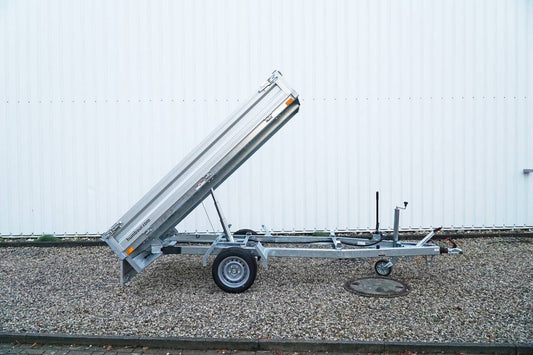 Humbaur HUK 152715 – Heckkippmulde – 1,5 t – 2,68 m x 1,5 m x 0,3 m – gebremst