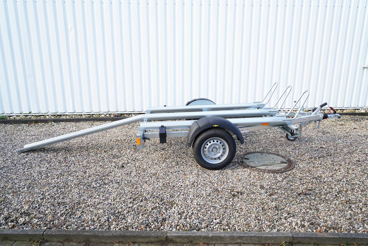 Humbaur HM 102113 – Motorradanhänger – 1 t – 2,09 m x 1,36 m – gebremst – verzinkt