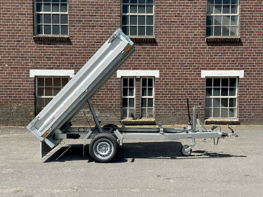 Humbaur HUK 152314 – Heckkippmulde – 1,5 t – 2,3 m x 1,4 m x 0,3 m – gebremst