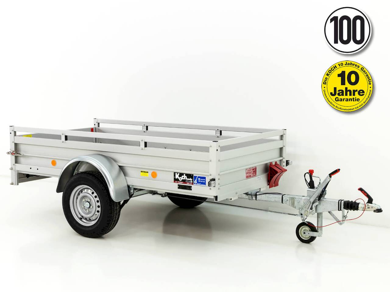 Koch 4.13 Tieflader – 1,3 t – 2,5 m x 1,25 m x 0,45 m – Aluminiumboden – gebremst