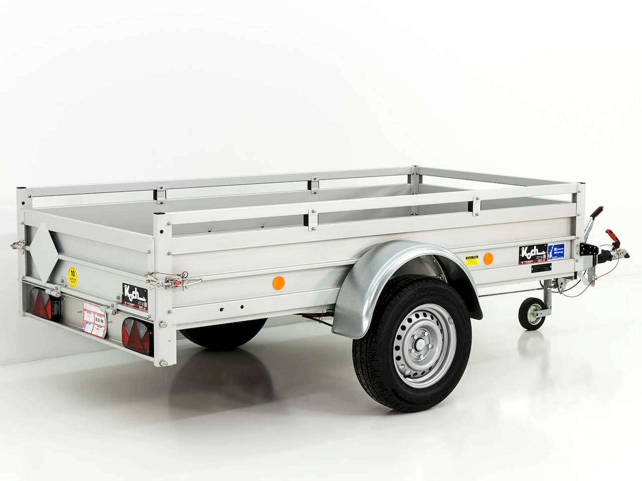 Koch 4.13 Tieflader – 1,3 t – 2,5 m x 1,25 m x 0,45 m – Aluminiumboden – gebremst